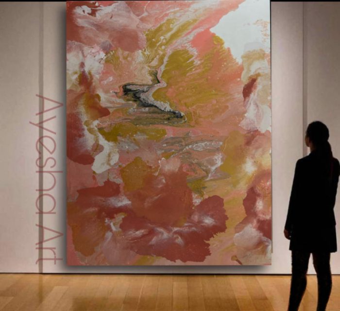 Peony abstract art
