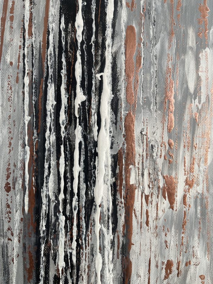 Copper gray abstract art - Image 4