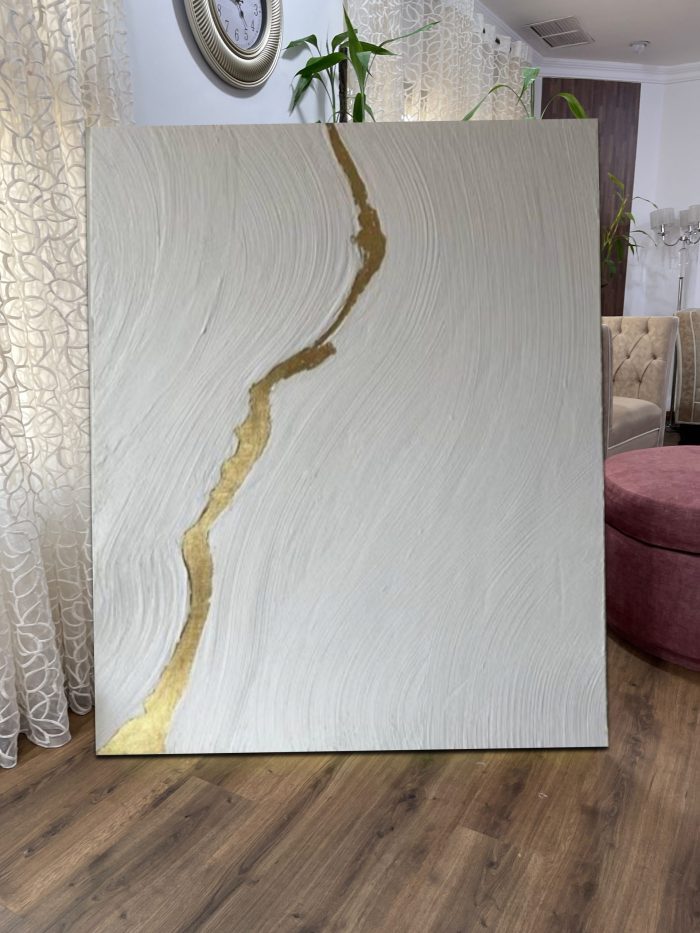 White and gold 3D texture - Image 3